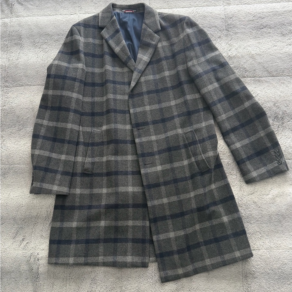 Tommy Hilfiger Plaid Wool Coat